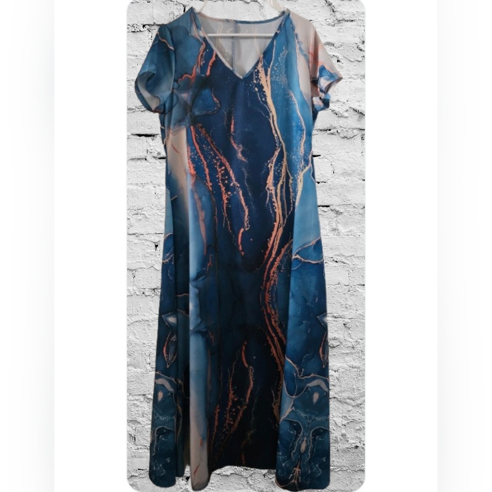 Marbled Maxi/Cover-Up